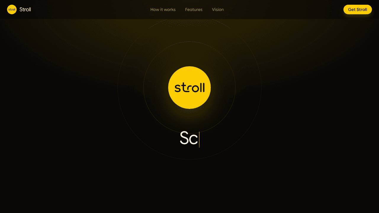 Stroll - Steps to screen time website screenshot