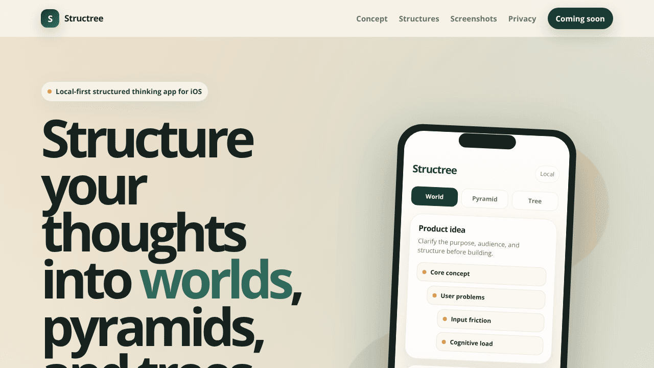 Structree website screenshot