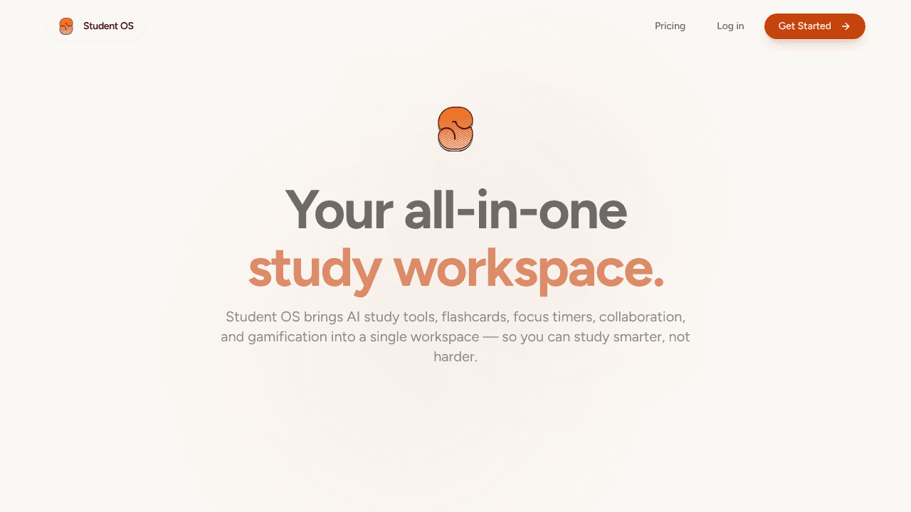 Student OS (beta) website screenshot