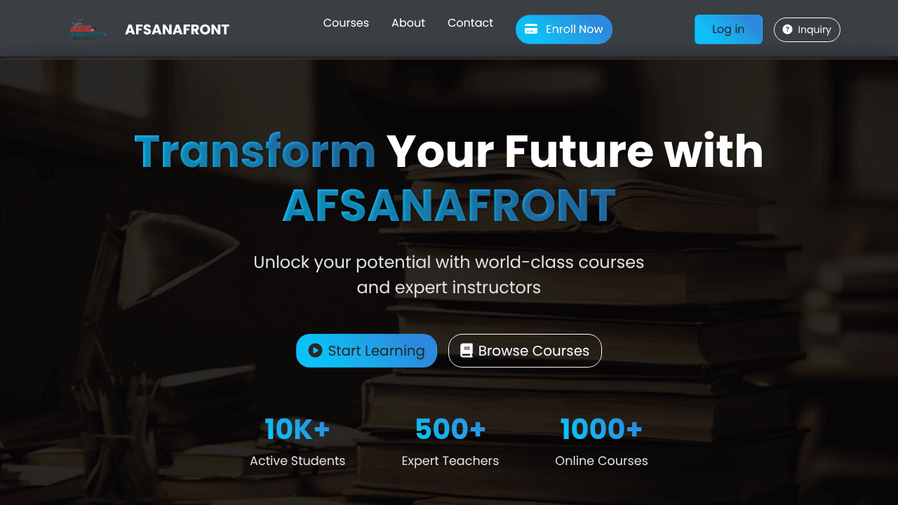 Student Recruitment & Visa website screenshot