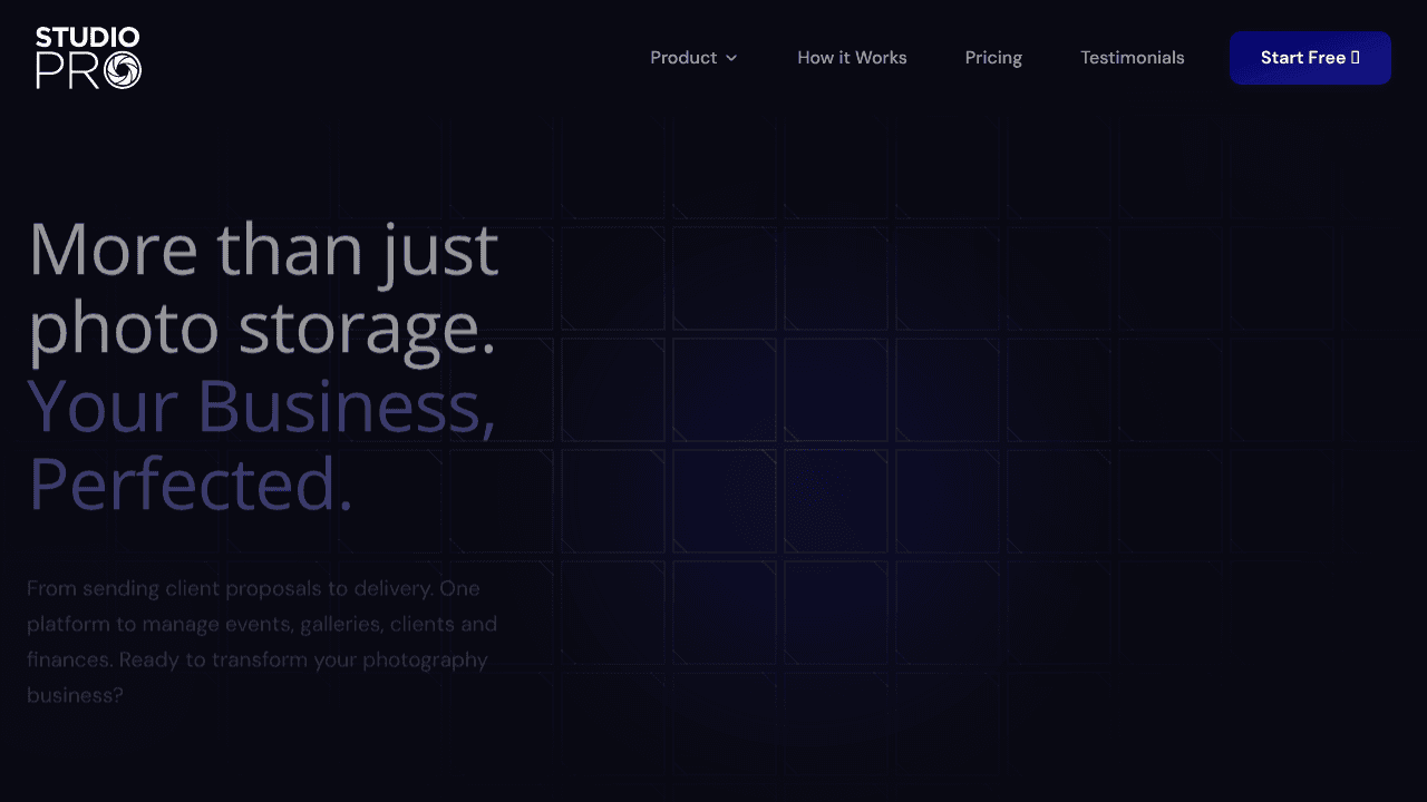 StudioPro website screenshot