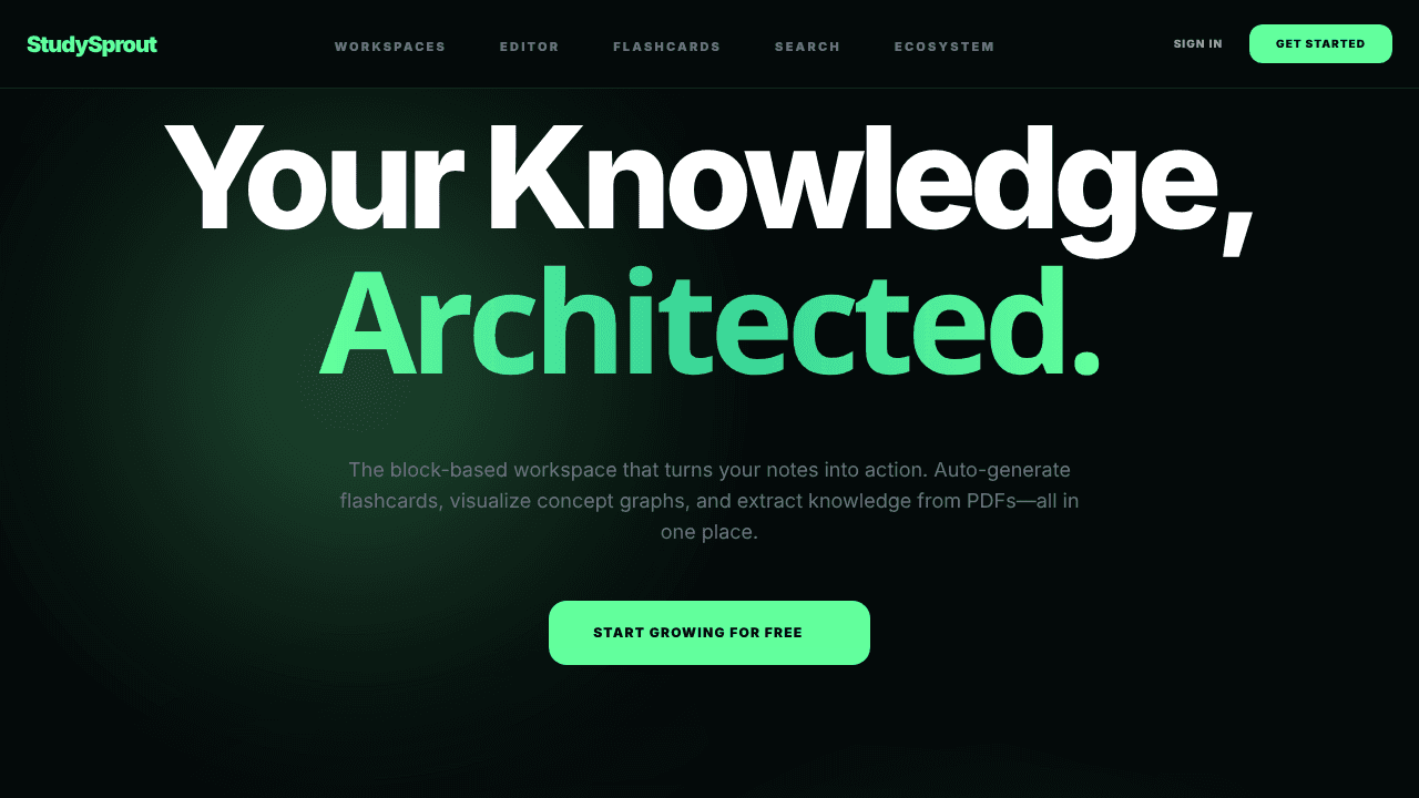 StudySprout website screenshot