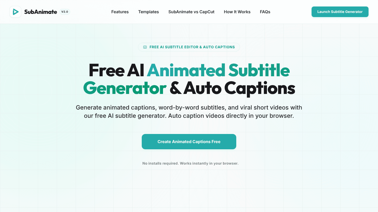 SubAnimate website screenshot
