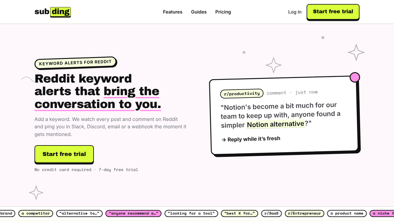 Subding website screenshot
