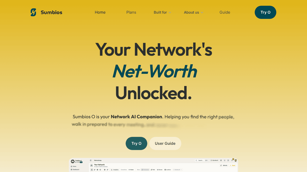 Sumbios O website screenshot