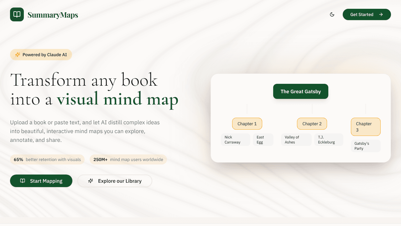 Summary Maps website screenshot