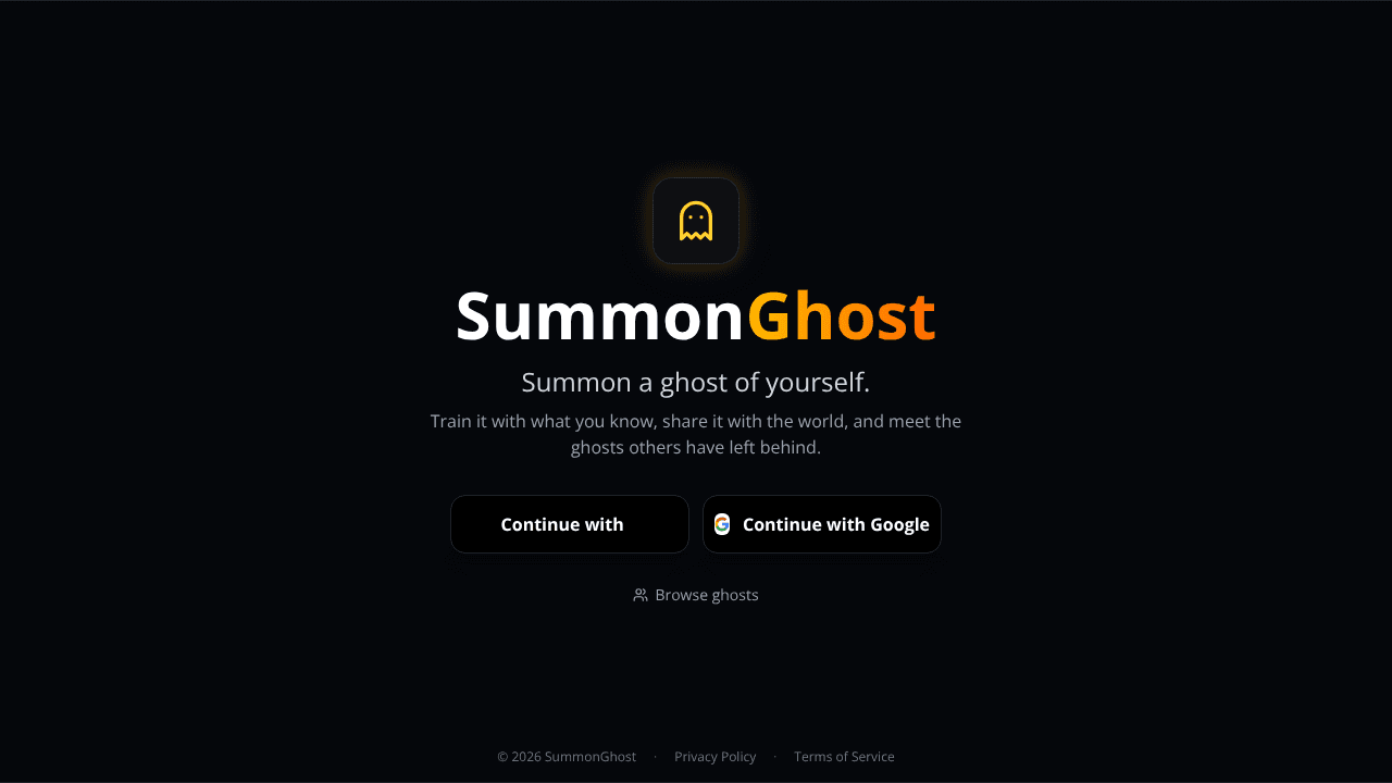 SummonGhost website screenshot