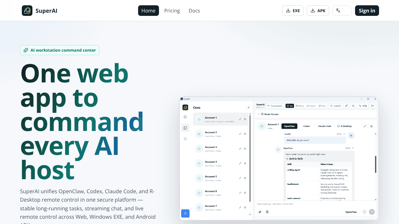 SuperAI website screenshot
