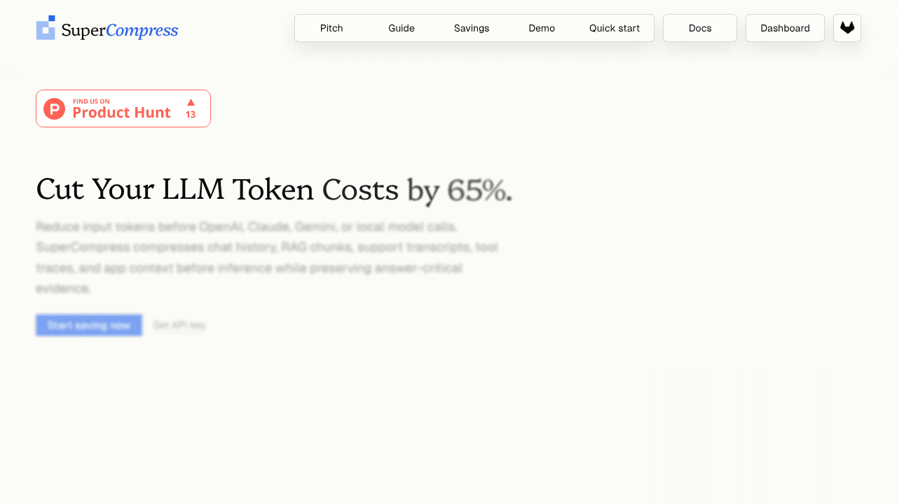 SuperCompress website screenshot