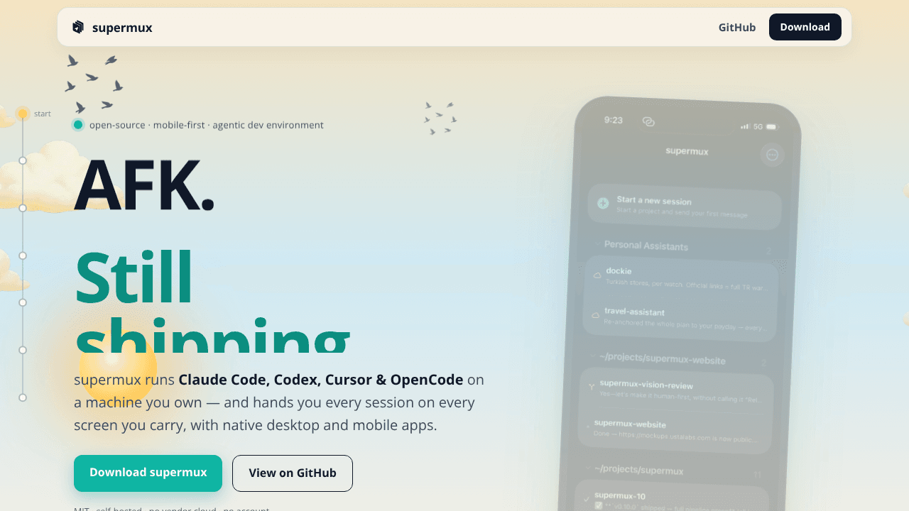 Supermux website screenshot