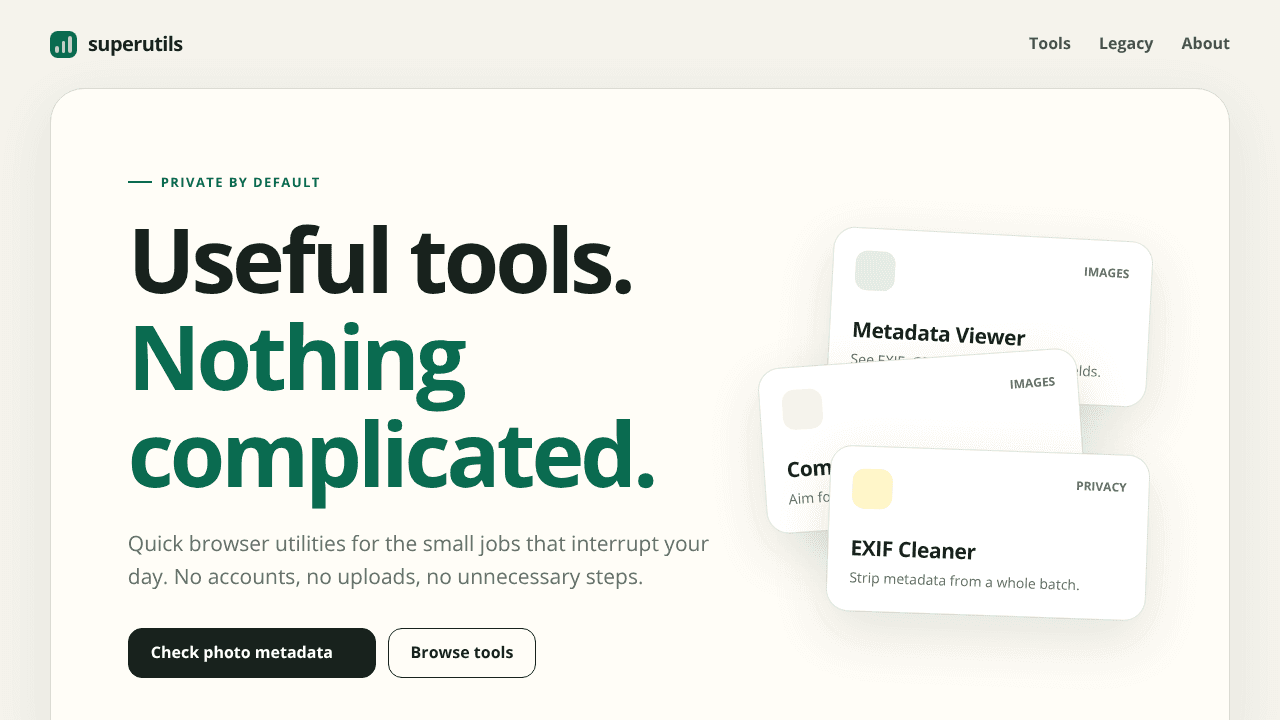SuperUtils website screenshot