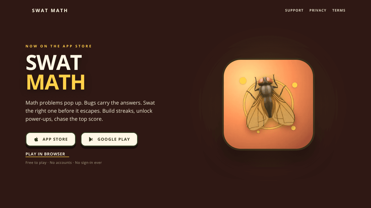 Swat Math website screenshot