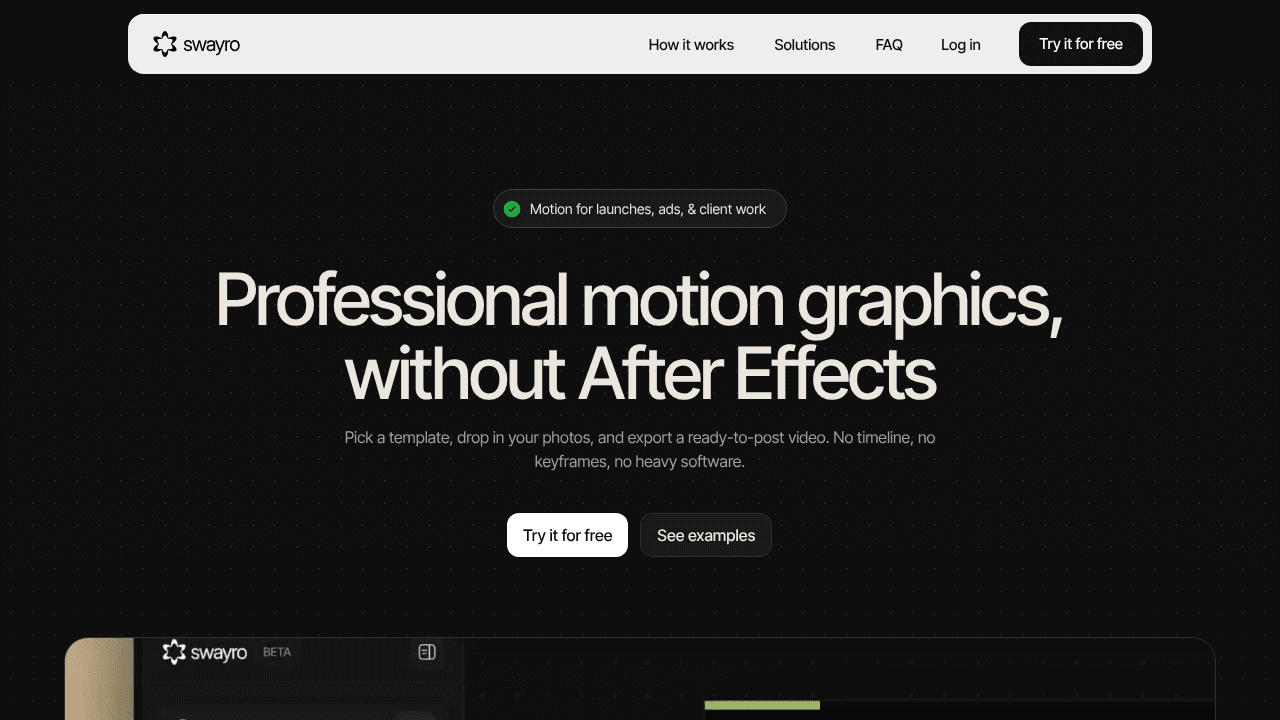 Swayro website screenshot