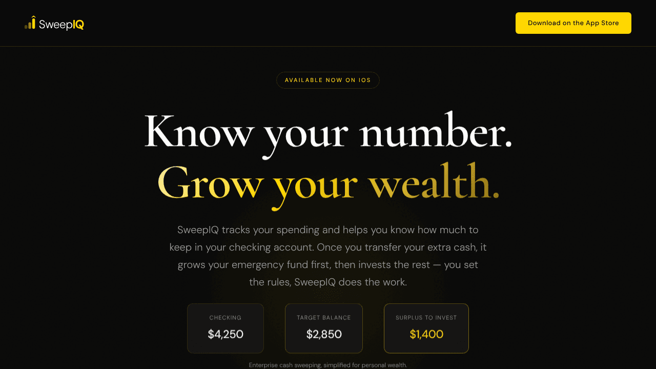 SweepIQ website screenshot