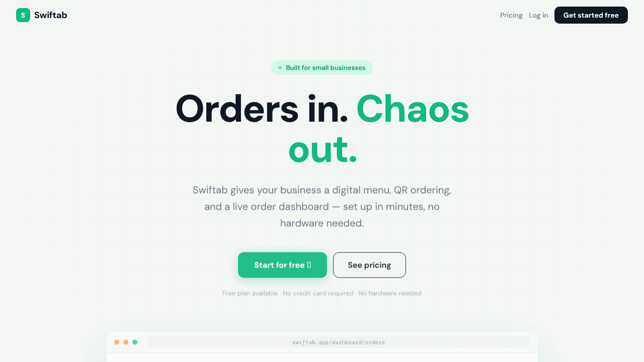 Swiftab website screenshot