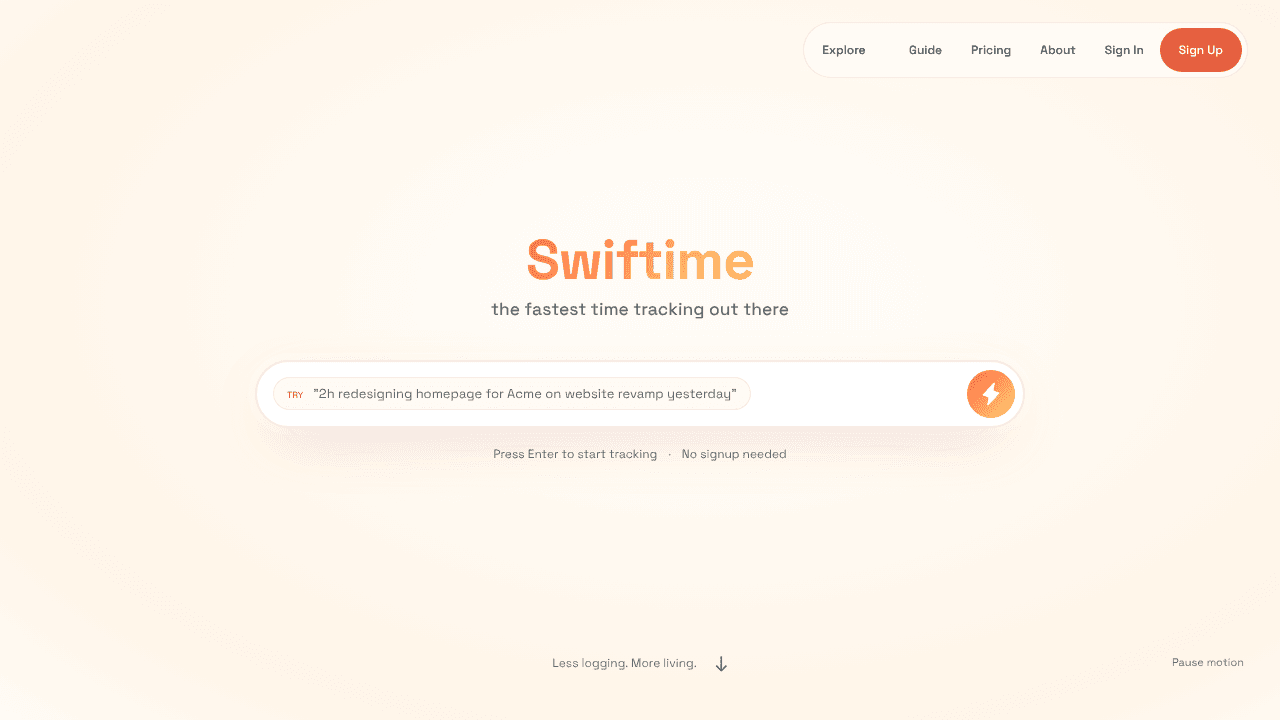 Swiftime website screenshot
