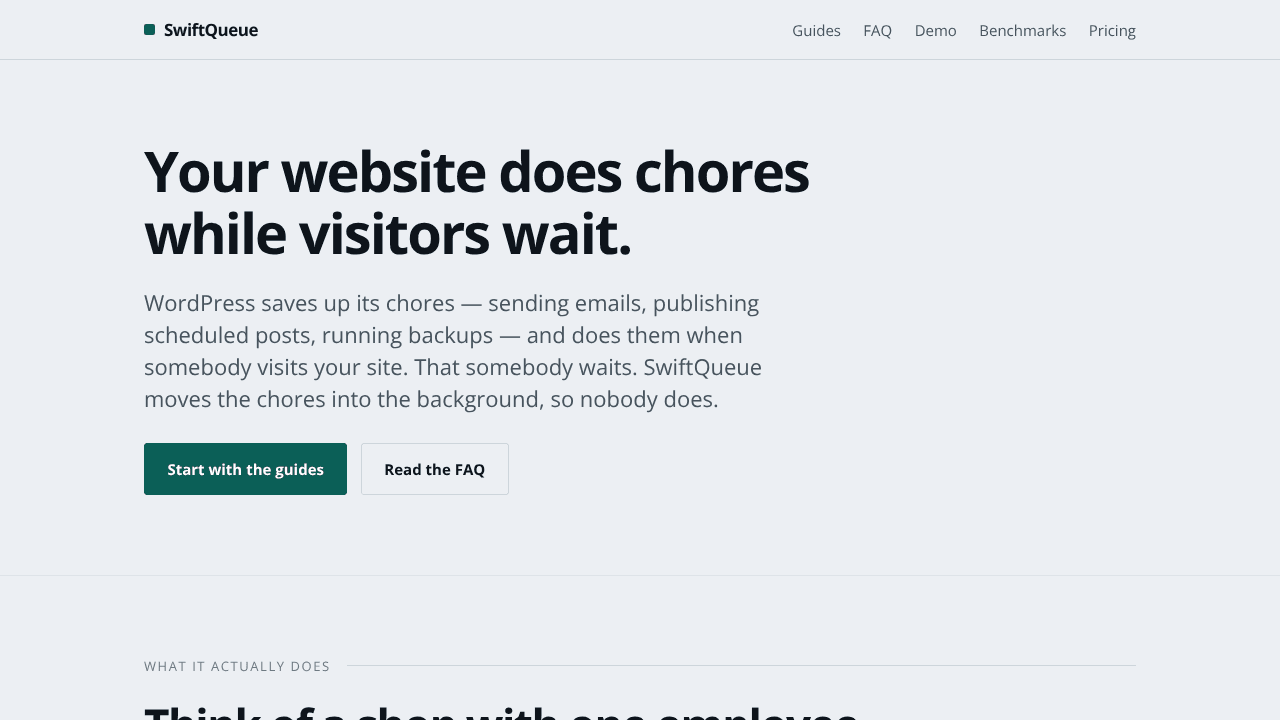 SwiftQueue website screenshot
