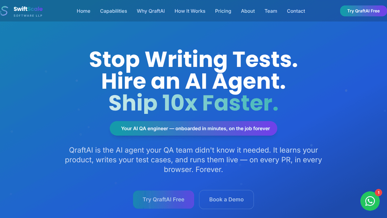 SwiftScale Software website screenshot
