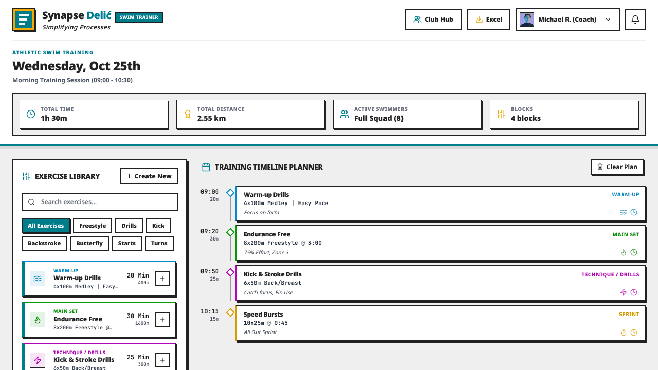 SwimmPlan Smart website screenshot