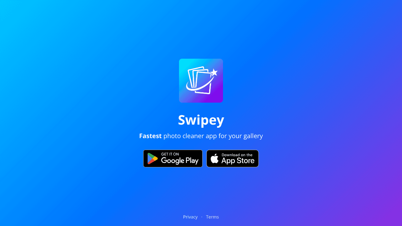 Swipey - Swipe Delete Photos website screenshot