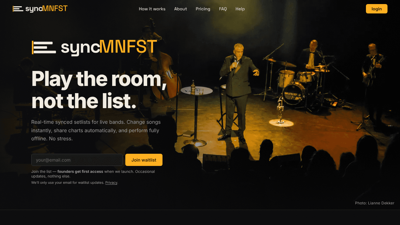 syncMNFST website screenshot