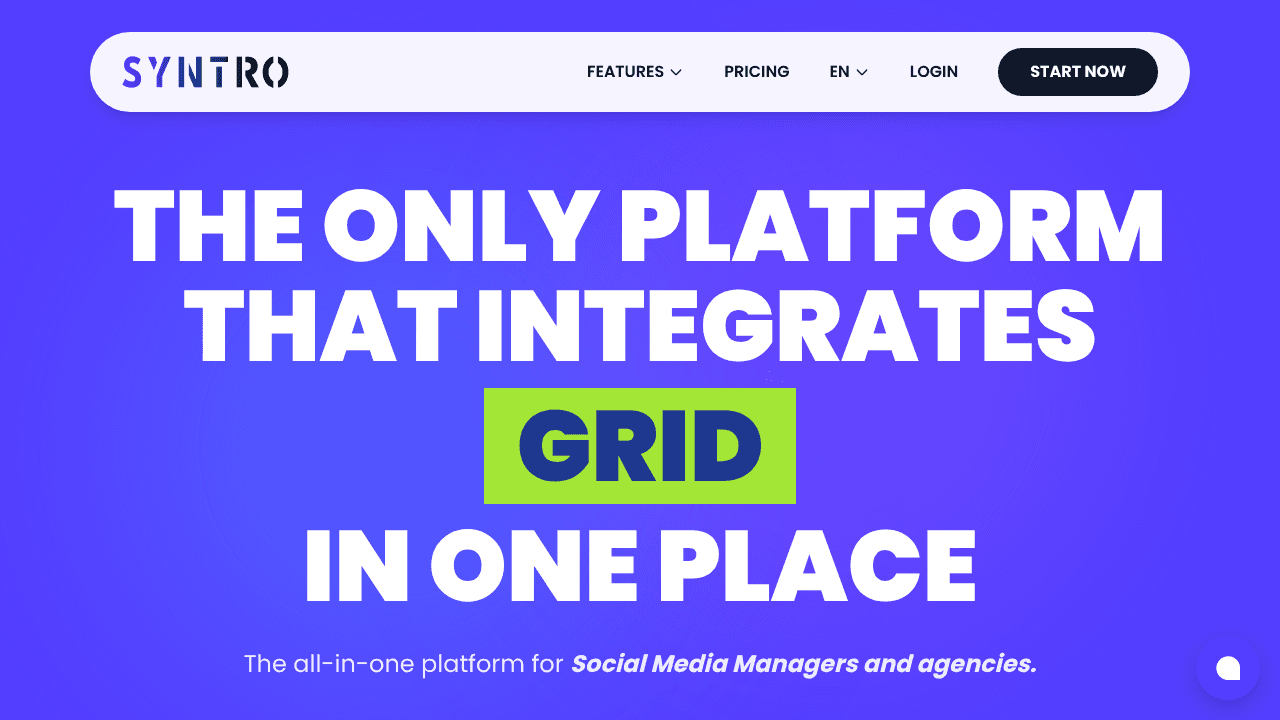 Syntro website screenshot