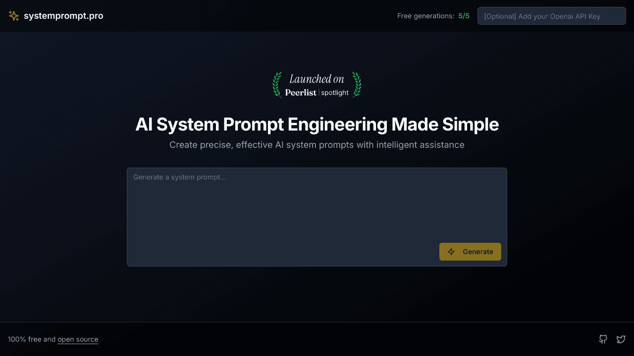 System Prompt Generator