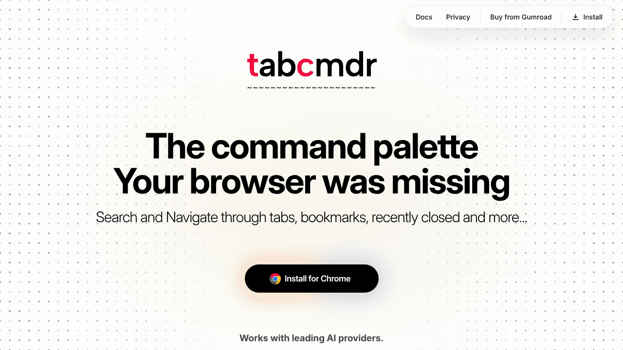TabCmdr website screenshot
