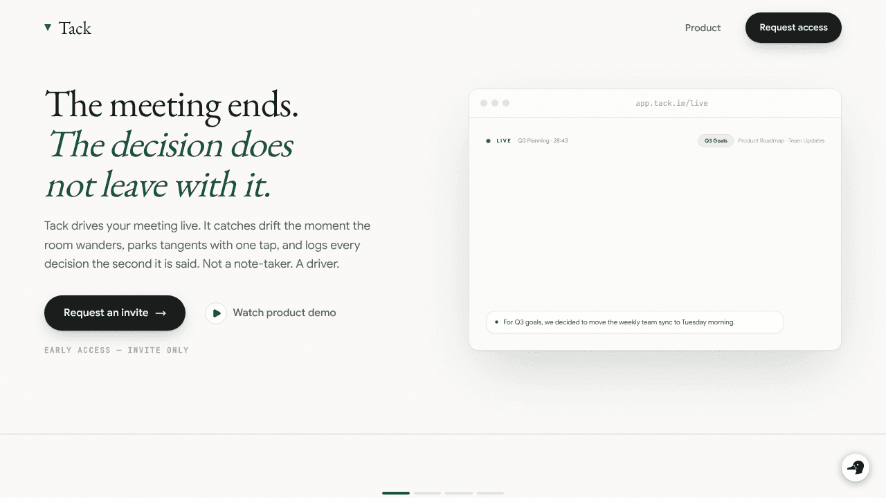 TACK.IM website screenshot