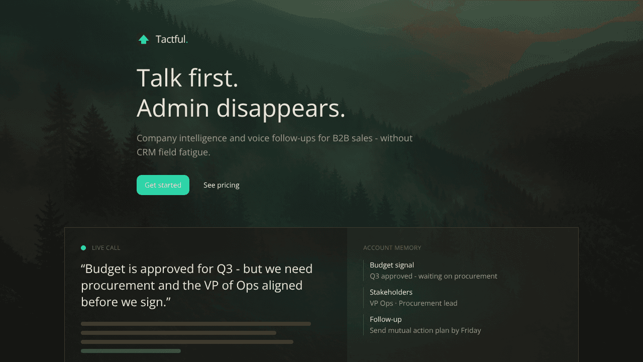 Tactful.to website screenshot