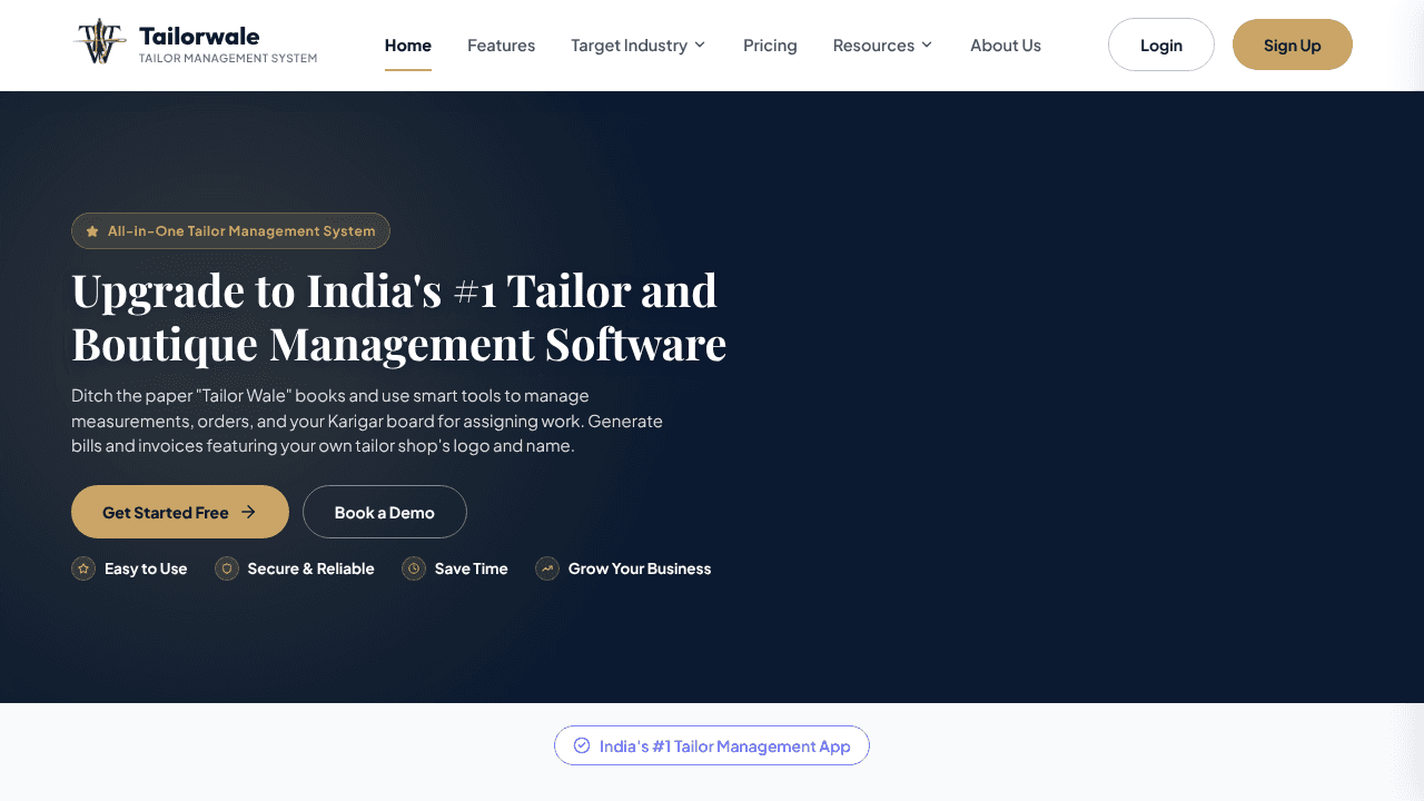TailorWale website screenshot