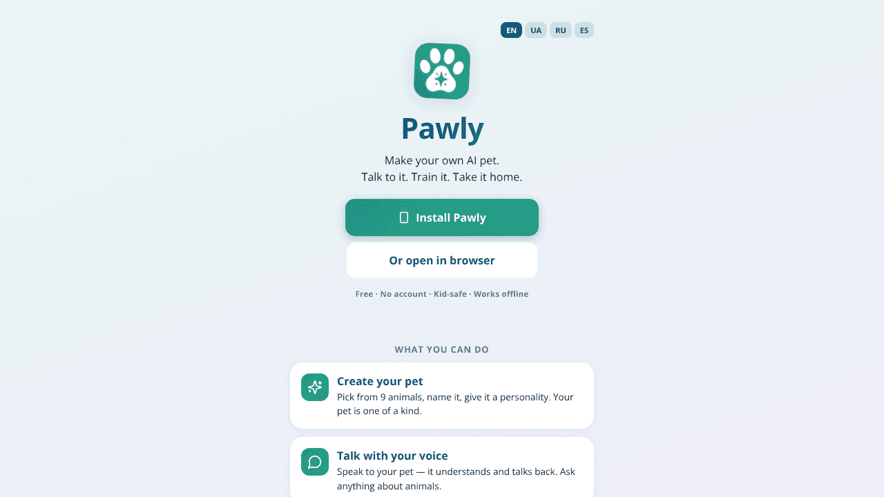 TailsAbode Pawly website screenshot