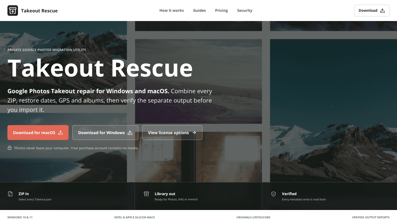 Takeout Rescue website screenshot
