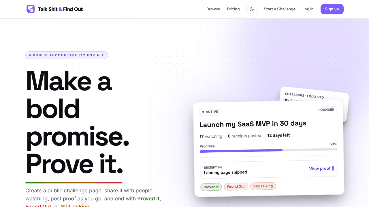  Talk Shit & Find Out website screenshot