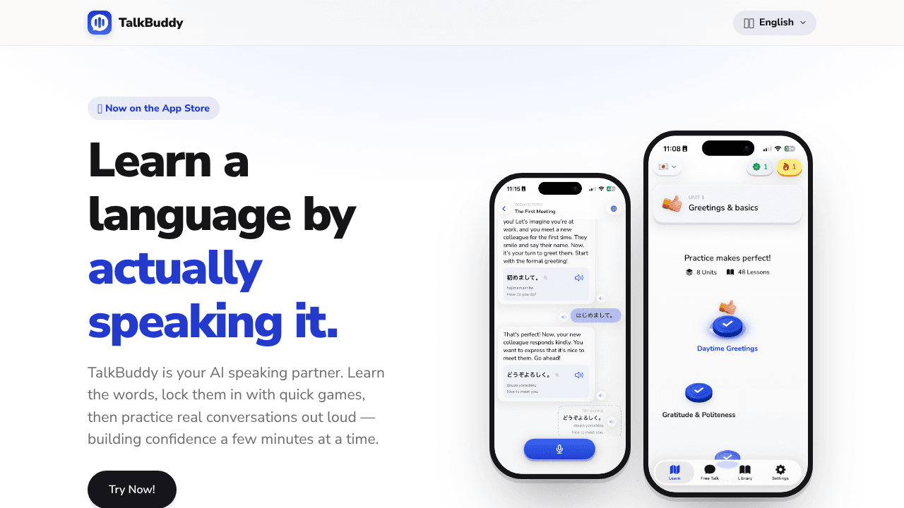 TalkBuddy website screenshot