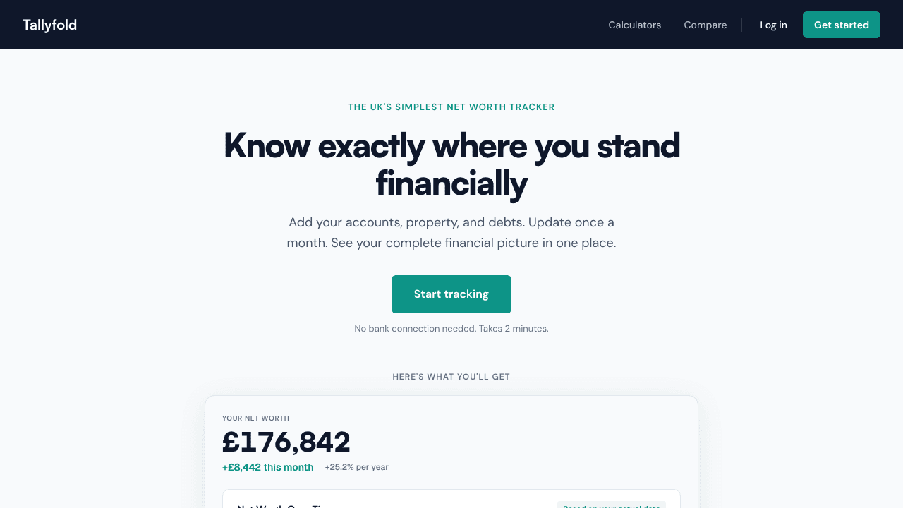 Tallyfold website screenshot