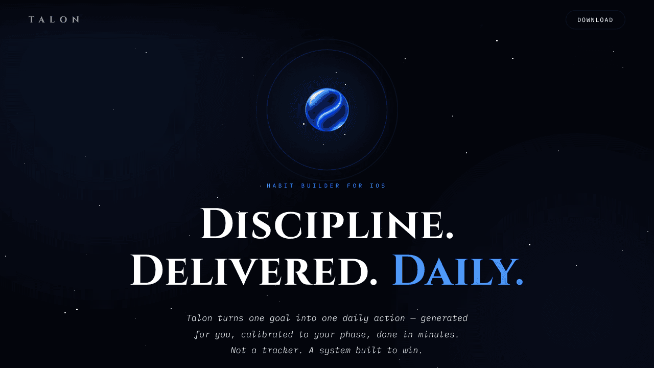 Talon website screenshot