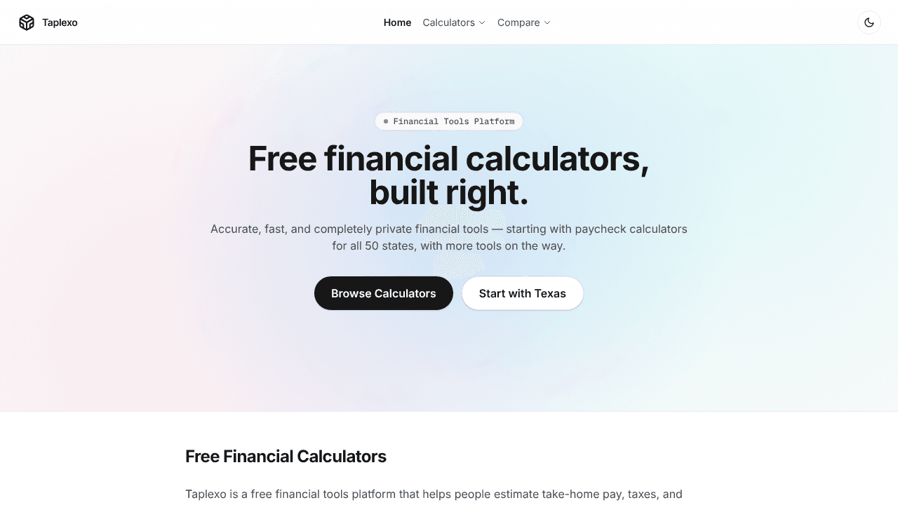 Taplexo website screenshot