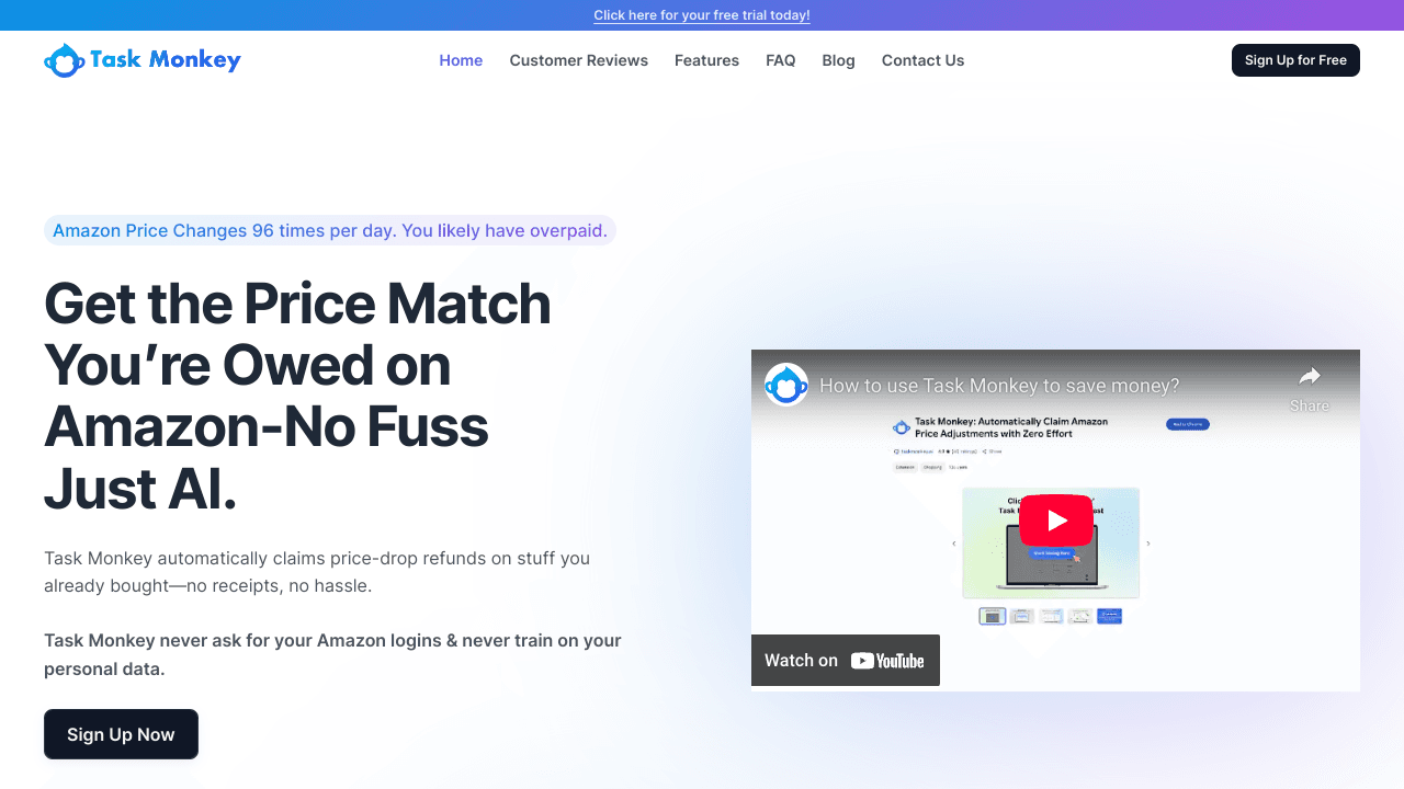 Task Monkey-AI Price Watcher&Negotiator