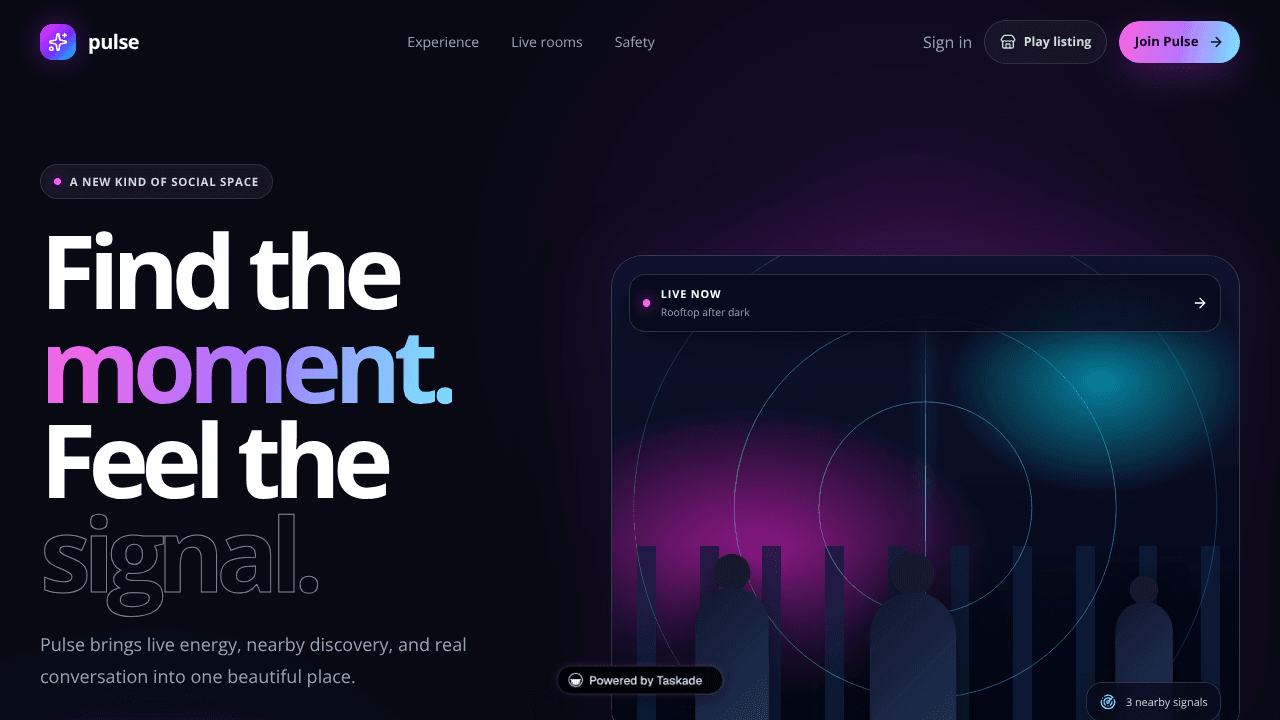 Taskade website screenshot