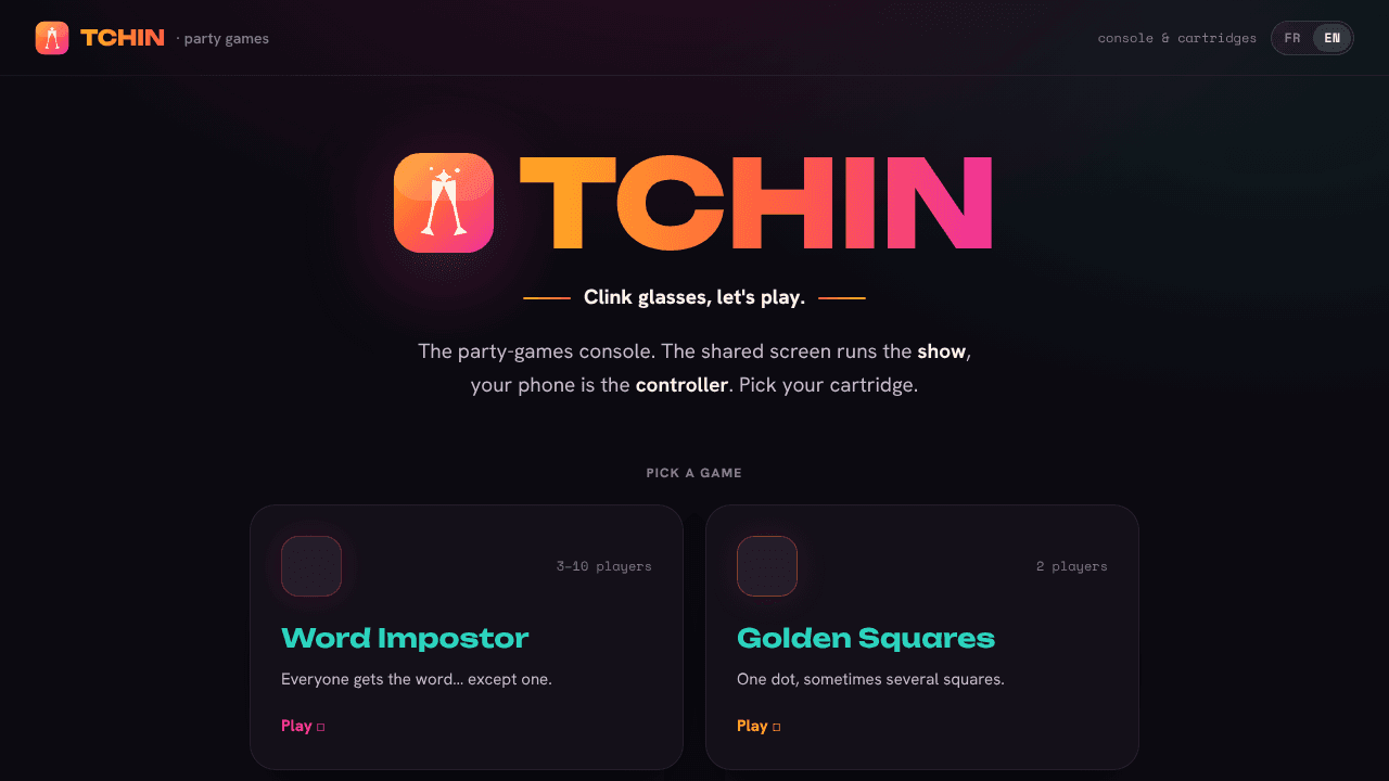 Tchin website screenshot