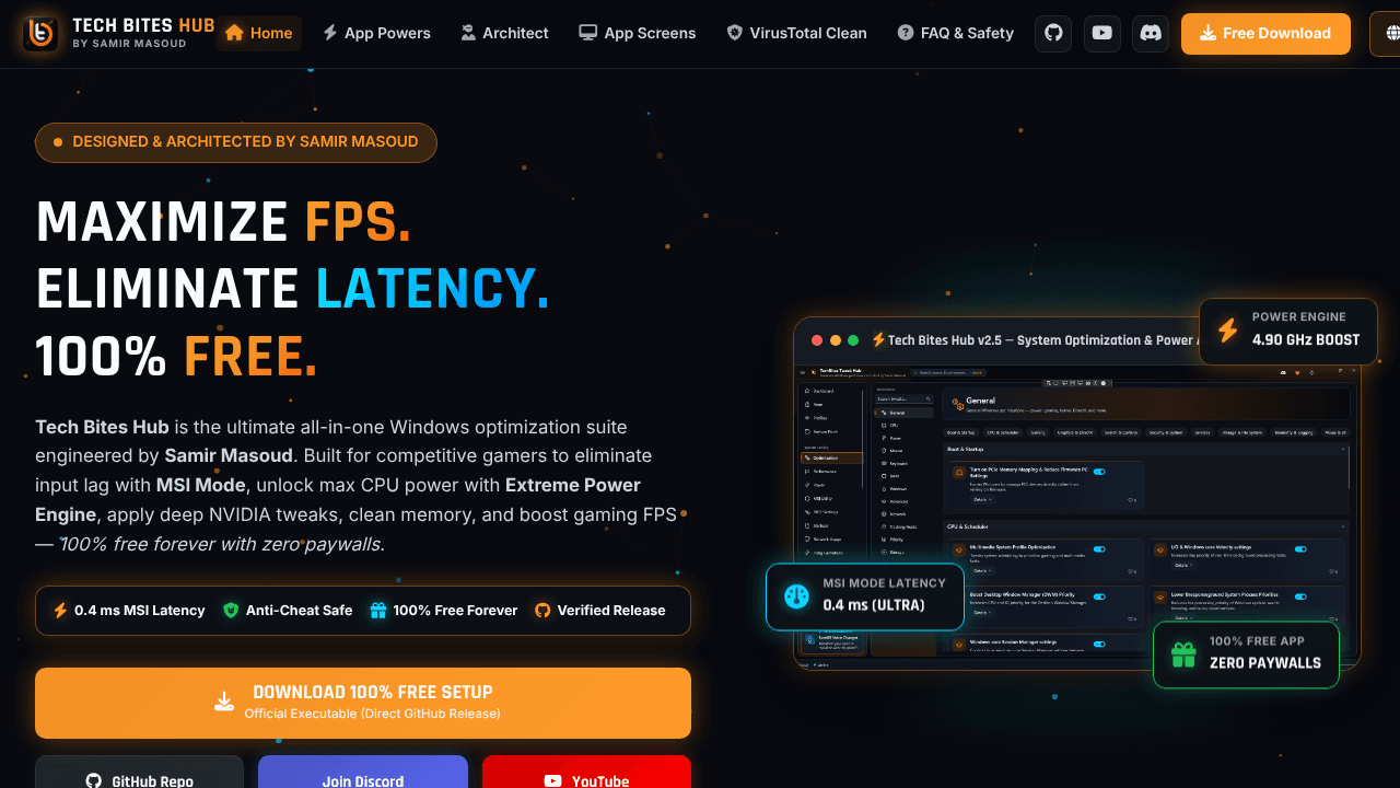 Tech Bites Hub website screenshot