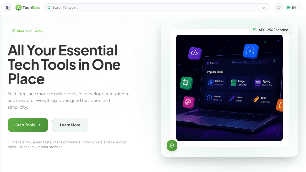 Tech Tools website screenshot