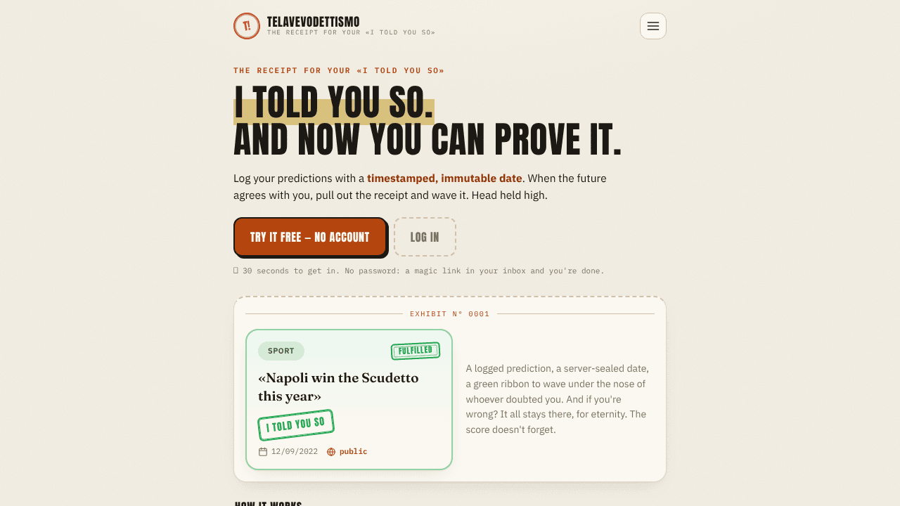 Telavevodettismo website screenshot