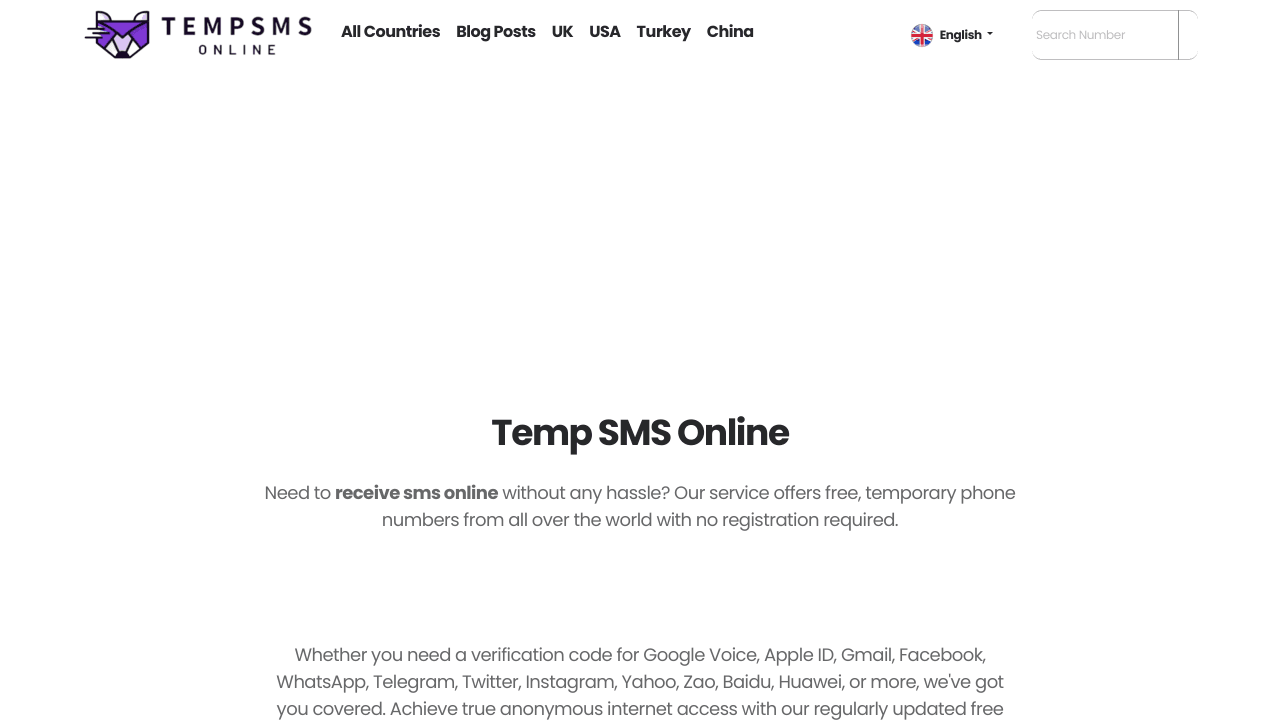 Temp SMS Online