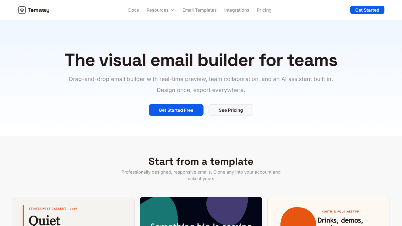 Temway website screenshot