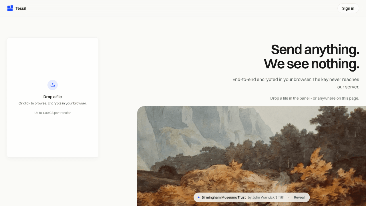 Tessil website screenshot