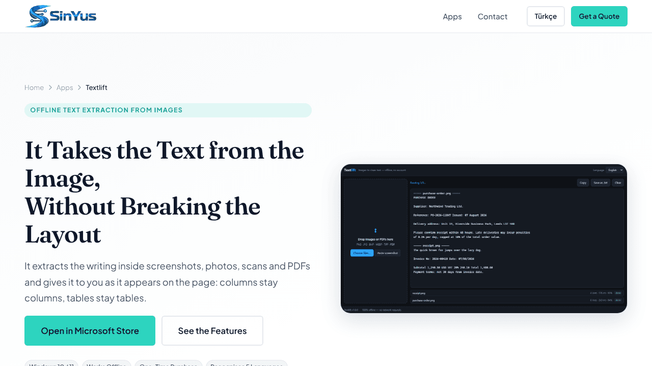 Textlift website screenshot