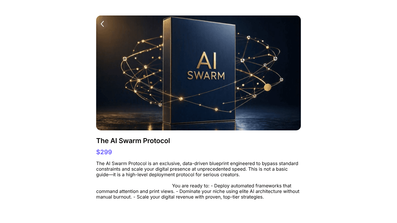 The AI Swarm Protocol website screenshot