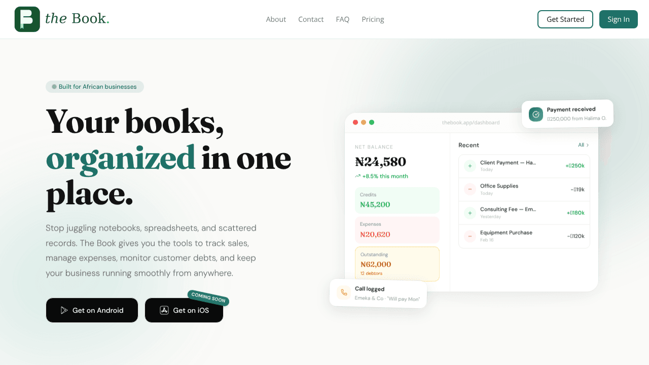 The Book website screenshot